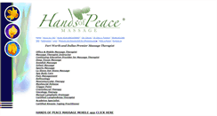 Desktop Screenshot of handsofpeacemassage.net